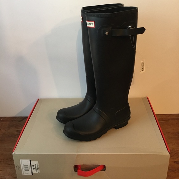 NWT Hunter Classic Tall Matte Rain Boot Women 9 - Picture 2 of 3
